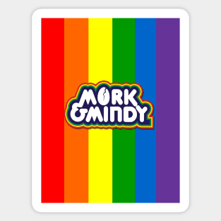 Mork Mindy Rainbow Sticker